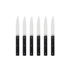 COUTEAU DE TABLE 9.47 PERCEVAL MANCHE POLYACETAL Noir Boite de 6
