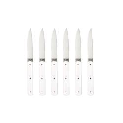 COUTEAU DE TABLE 9.47 PERCEVAL MANCHE POLYACETAL Blanc Boite de 6