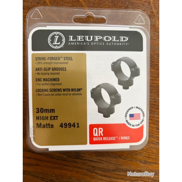 Collier Leupold QR High diam 30mm