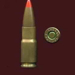 7.62 x 24 - RARE calibre de tir r&eacute;duit portugais - marquage  : 7,62 x 24   FNM-1-73