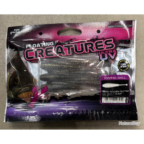 Leurres Fox Rage Creatures UV Swing Ball 9cm golden glitter