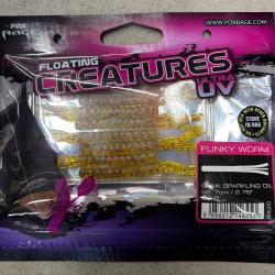 Leurres Fox Rage Creatures UV Funky Worm 7cm sparkling oil