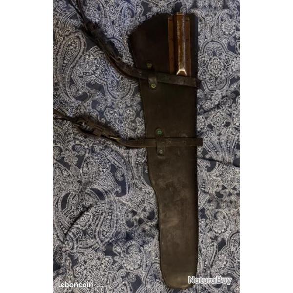 Etui cuir original pour fusil GARAND complet et dat� 1942
