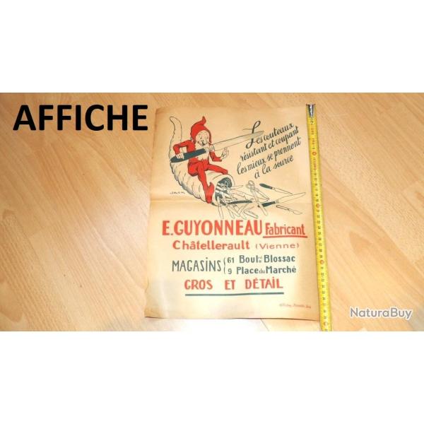 AFFICHE de couteaux GUYONNEAU Chatellerault - VENDU PAR JEPERCUTE (D8Z24)
