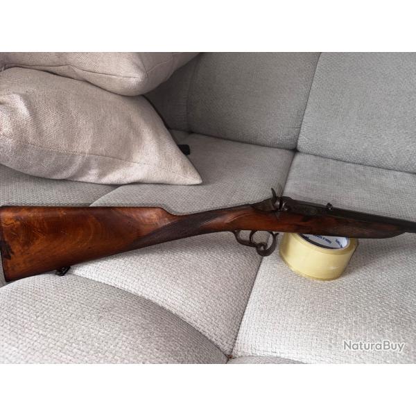Carabine Warnant 9 mm Flobert ancienne - Cat�gorie D - Canon octogonal
