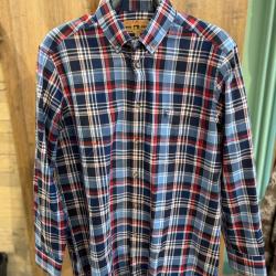 Destockage - Chemise Bande Originale &agrave; carreaux bleu/rouge