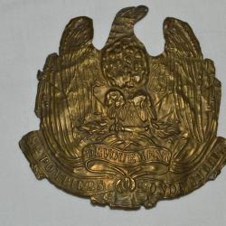 PLAQUE DE CASQUE POMPIERS Mle 1852 CONDE EN BRIE-SECOND EMPIRE-NAPOLEON III-GUERRE 1870/1871