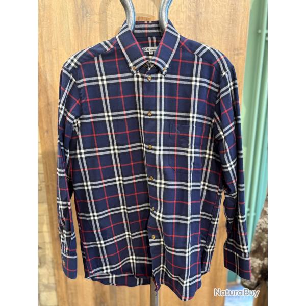Destockage - Chemise Bande Originale � carreaux bleu/blanche