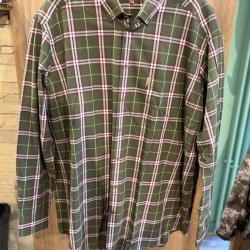 Destockage - Chemise Bande Originale &agrave; carreaux vert/blanc