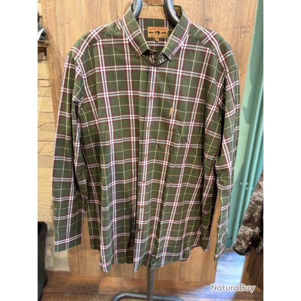 Destockage - Chemise Bande Originale � carreaux vert/blanc