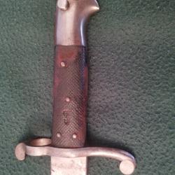 Baionette Anglaise yatagan  pour fuzil Westley Richards  " Monkey Tail " m/ 1867. , premier modele