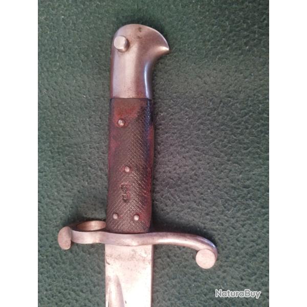 Baionette Anglaise yatagan  pour fuzil Westley Richards  " Monkey Tail " m/ 1867. , premier modele