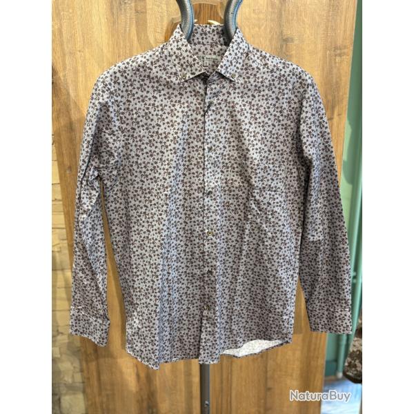 Destockage - Chemise Bande Original � fleur marron