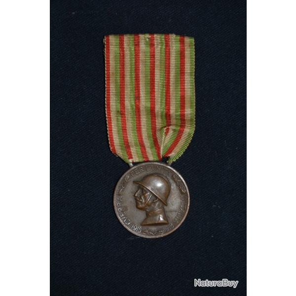 MEDAILLE COMMEMORATIVE 1915-1918-ITALIE-SILVIO CANEVARI (GRAVEUR)-GRANDE GUERRE 1914/1918