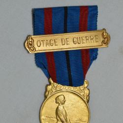 MEDAILLE DES VICTIMES DE L'INVASION-1&deg; CLASSE-OTAGE DE GUERRE-GRANDE GUERRE 1914/1918