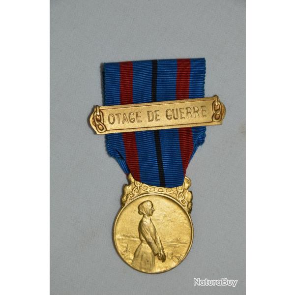 MEDAILLE DES VICTIMES DE L'INVASION-1� CLASSE-OTAGE DE GUERRE-GRANDE GUERRE 1914/1918
