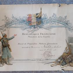 Dipl&ocirc;me de Pr&eacute;paration Militaire de 1924.
