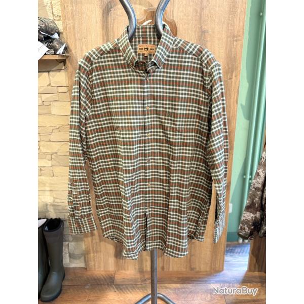 destockage-chemise Bande Originale � carreaux orange/vert