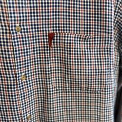 destockage- chemise Bande Originale &agrave; petit carreaux bleu/rouge