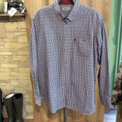 destockage- chemise Bande Originale &agrave; petit carreaux bleu/rouge