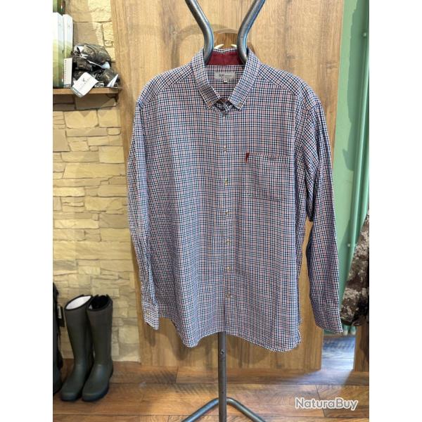 destockage- chemise Bande Originale � petit carreaux bleu/rouge