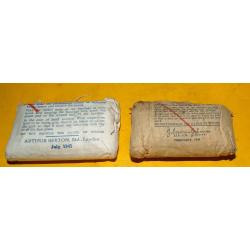 LOT DE 2 PANSEMENTS WWII : 1 ANGLAIS DE JUILLET 1941 ET 1 CANADIEN DE FEVRIER 1943 ,  ETAT  VOIR PH