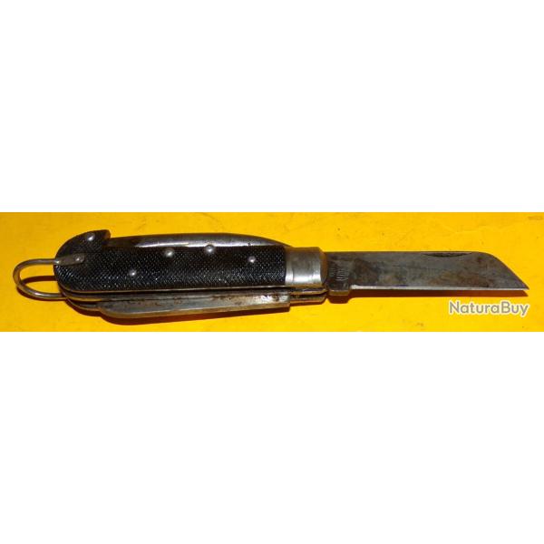 ARMEE ITALIENNE WWII COUTEAU PLIANT DE POCHE , FABRICATION ITALIENNE VISCONTI A CANZO ,BON  ETAT  VO