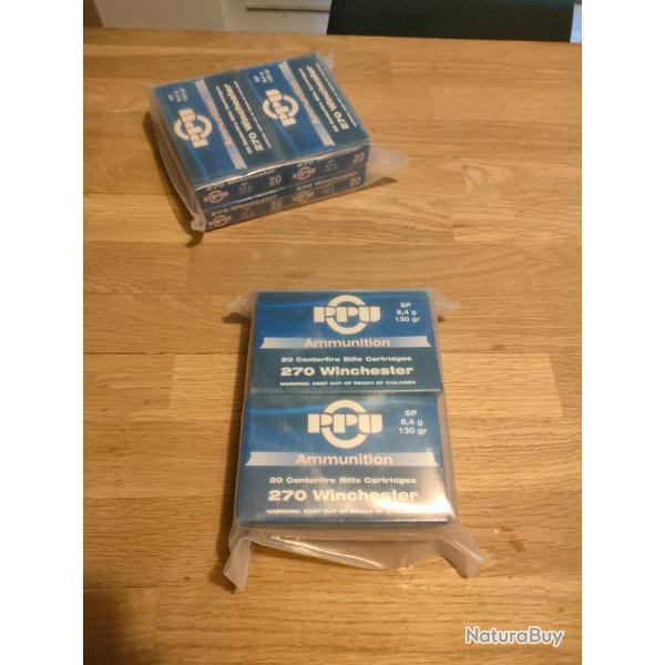 Munitions PARTIZAN calibre 270 Win Softpoint 130gr - 8.4g x200