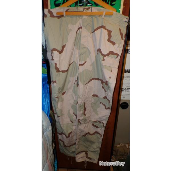 ARMEE AERICAINE U.S : PANTALON  DE COMBAT CAMOUFLAGE SABLE DE 2001 PERIODE GUERRE AFGHANISTAN , TAIL