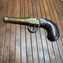 PISTOLET A COFFRE DE MARINE EN BRONZE ELG