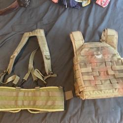 Lot gilet tactique et ceinture pour airsoft