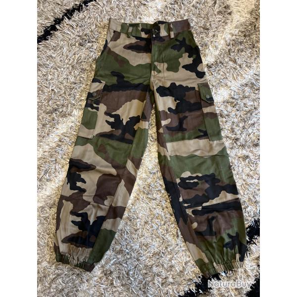 Pantalon de Treillis CCE Authentique NEUF - Homme XS  (W26/W27) - Camouflage Centre Europe