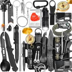 Kit de Survie Militaire professional  Pack d'Urgence 17 en 1
