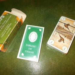 ancien jeu de cartes tarot de la chasse neuf sous blister gibiers chiens fusils cartouches vintage