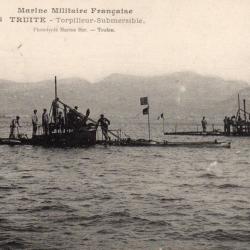 Carte Postale Ancienne - Marine Militaire Fran&ccedil;aise - Torpilleur-Submersible -N&deg;8568
