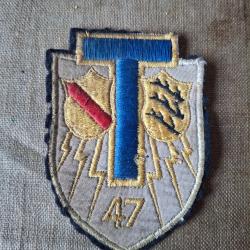 47e BATAILLON TRANSMISSIONS INSIGNE/PATCH 1945/1949 ORIGINAL