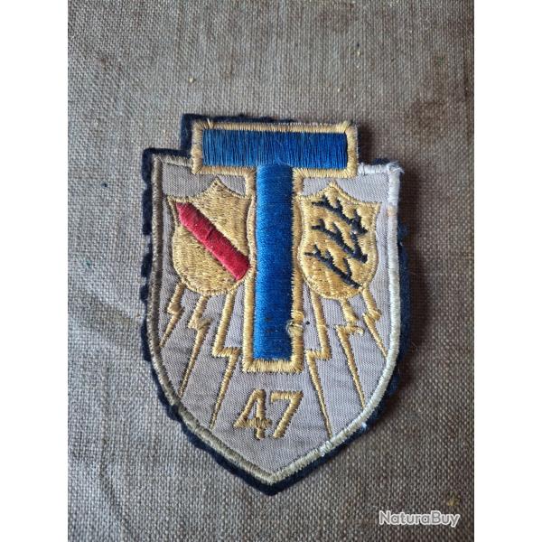 47e BATAILLON TRANSMISSIONS INSIGNE/PATCH 1945/1949 ORIGINAL