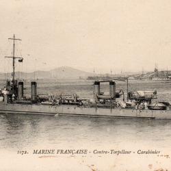 Carte Postale  - Marine Fran&ccedil;aise - Contre-Torpilleur - Carabiner -N&deg;8574