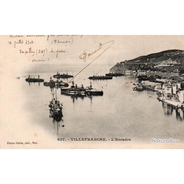 Carte Postale - Villefranche - L'Escadre -N�8577
