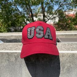 casquette usa rouge