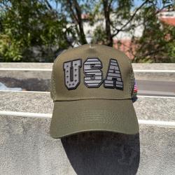 casquette usa green