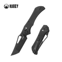 Couteau Kubey Tantorian Lame Acier 14C28N Manche G10 Noir Blackout Crossbar Lock KUB433D