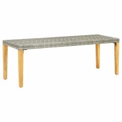 Banc de 80 cm R&eacute;sine tress&eacute;e Gris