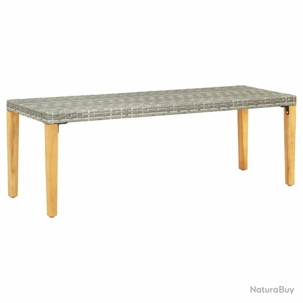 Banc de 80 cm R�sine tress�e Gris