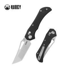 Couteau Kubey Tantorian Lame Acier 14C28N Manche G10 Noir Crossbar Lock KUB433A