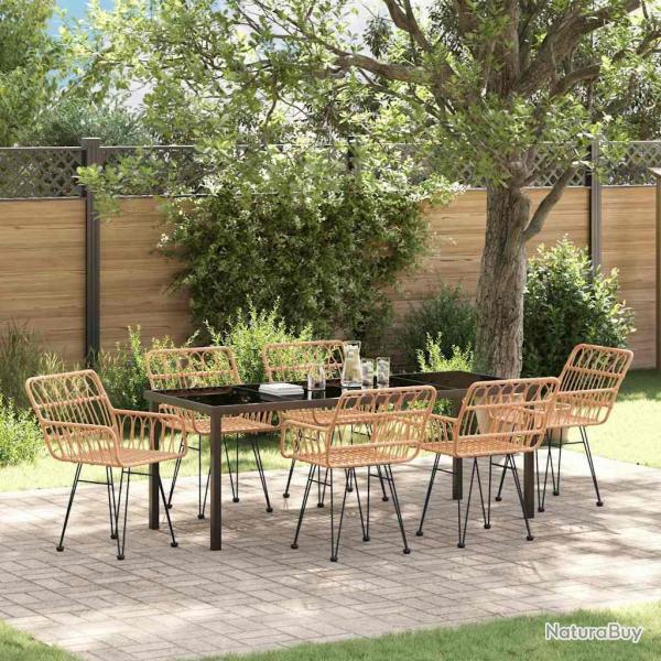 Ensemble de salle � manger pour 7 pcs Marron