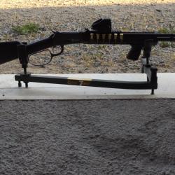 Carabine Citadel LEVTAC black 44mag avec point rouge/vert,porte munition et frein de bouche.