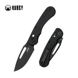 Couteau Kubey Stalker Lame Acier D2 Manche G10 Noir Crossbar Lock KUB504E