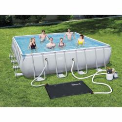 Bestway Tapis de chauffage solaire pour piscine Noir 110 x 171 cm PVC