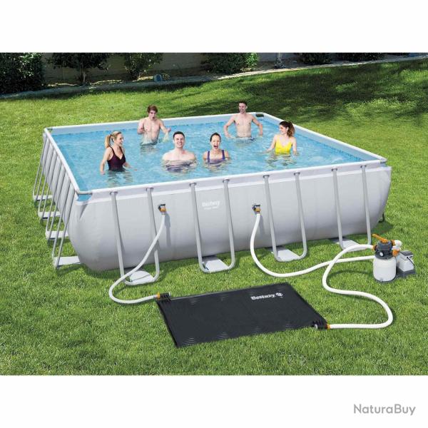 Bestway Tapis de chauffage solaire pour piscine Noir 110 x 171 cm PVC